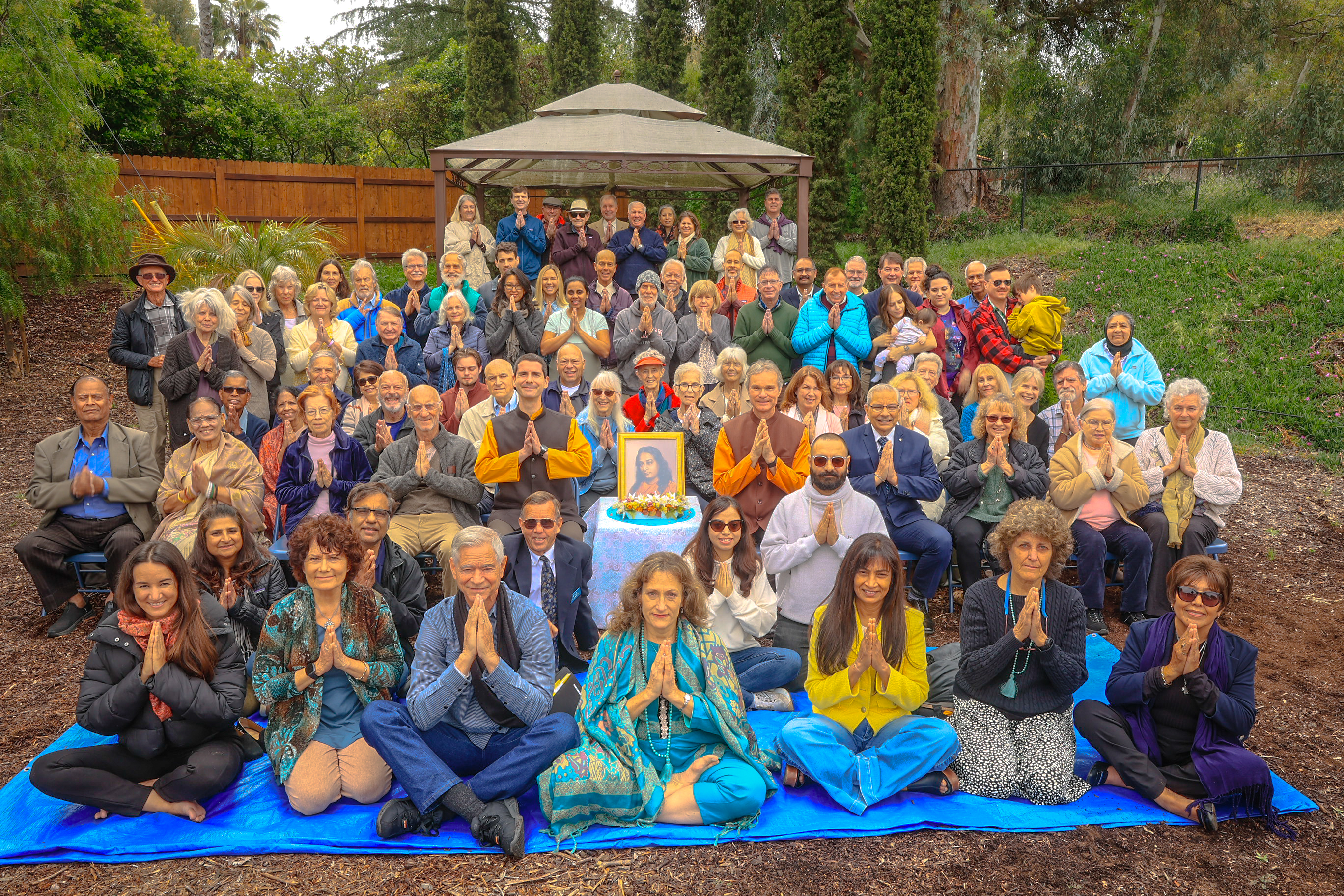 Bro. Shantimoy and congregation